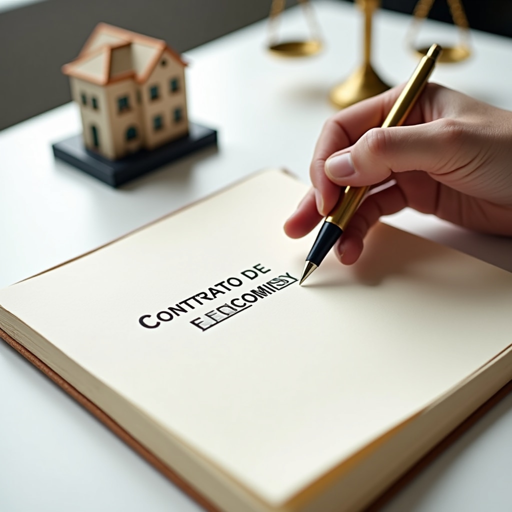 Legal documents and scale representing real estate trust structures